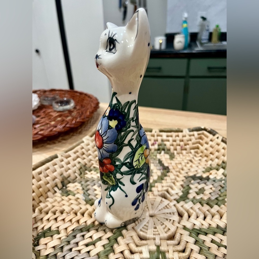 ANDY POLISH ceramic hand painted cat sculpture. Naumburg vintage cat sculpture - Picture 7 of 7